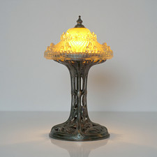 Einzigartige original Art Déco Tischleuchte "KINGSMEN TOWER"  1910 WMF zierlich