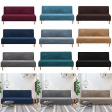 Samt Futon Schlafsofa Sofa Schonbezug Plüsch Armlose Sofabezug Möbelschutz Neu