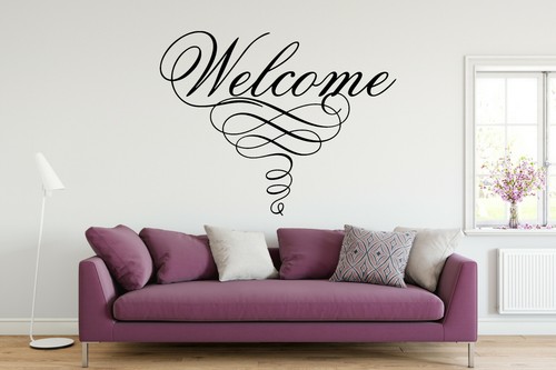 Welcome vinyl heim - vinyl, wandkunst