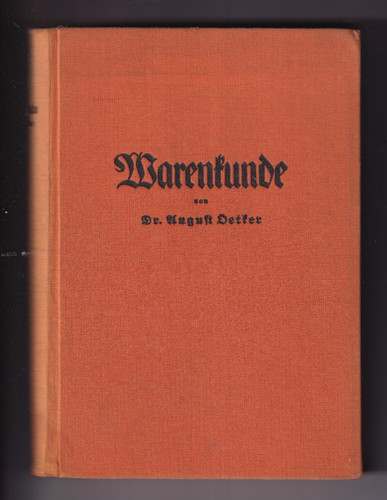 Warenkunde von august - dr.,