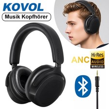 Bluetooth Kopfhörer Kabellos HiFi Stereo TV Headset Mikrofon Over Ear Schwarz