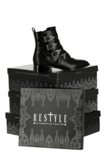 Restyle Hexe Winklepicker Stiefel - Cathedralis - Schnalle 80s Gotik Schuhe