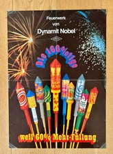 DEPYFAG Feuerwerk Werbeplakat Poster "Raketen" Sehr Alt A2 Format Dynamit Nobel