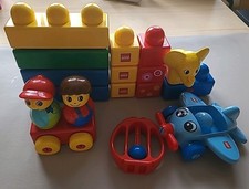 Lego Duplo Primo Baby Figuren, Bausteine,Flugzeug,Rassel etc 17Teile Weihnachten