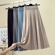 Damen Midi Faltenrock