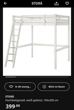 Hochbett 140 x 200 erwachsene