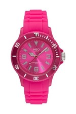 Neo Watch Armbanduhr Damen Herren Quarzuhr Kunststoff Hot Pink Nice-1 - N1-015