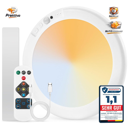 Akku lampe mit bewegungsmelder - akku,