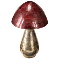 Glas-Deko-Pilz Rot Groß