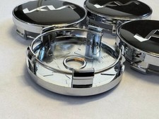  Für KIA KN Satz Allufelge Nabenkappen Felgendeckel Schwarz/Silber.4 Stück 60mm