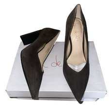 Pumps dunkelbraun Ben de Lisi Damen Größe UK 8 EU 41 Bar Tac Wildleder