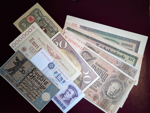 Lot deutsche banknoten - lot, |