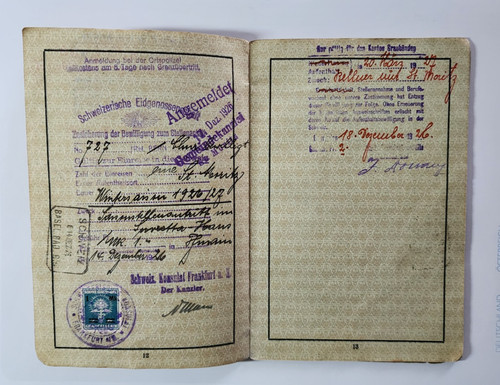 Reisepass 1925 viele visa - reisepass,
