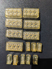 15 Lego Bausteine /8 Noppen / 2 Noppen, 70er Jahre, transparent, Glasbaustein