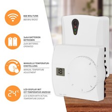 Funk Raumthermostat Thermostat Set 868MHz 100Meter Reichweite Infrarot Heizung