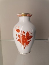 Herend Apponyi Orange Vase 7003 / AOG 1.Wahl Goldrand 