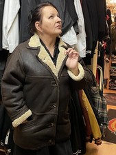 Lederjacke mit Lammfellfutter