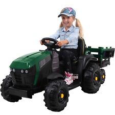 Kindertraktor mit Anhänger Elektrofahrzeug Traktor Kinderfahrzeug Elektro Auto