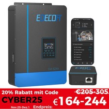 Hybrid Wechselrichter 48V/24V/12V 6,2KW/3,8KW/3KW/2,5KW/1,6KW 55-450V WIFI Modul