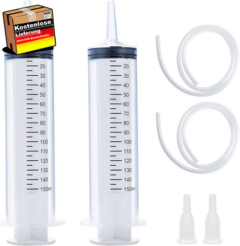 Kunststoff spritze set 2x150ml - kunststoff,