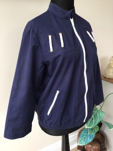 Hyphen marineblau weiss besatz - marineblau,
