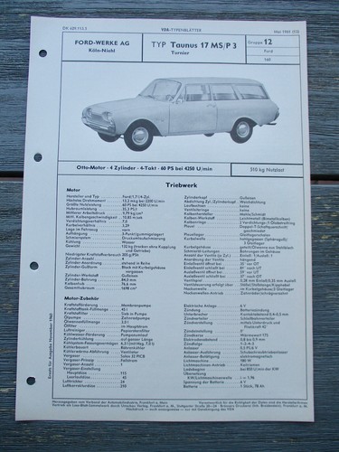 Ford 17m 3 - s/p, kombi