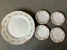 Servierteller Imbissteller alt Kuchenteller große und kleine Teller Blumendekor