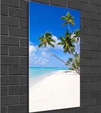 Wandbild Druck auf Plexiglas® Acryl Hochformat 50x100 Tropischer Strand
