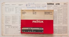 REVOX A78 / A76 - Original Bedienungsanleitung und Service-Anleitung A78