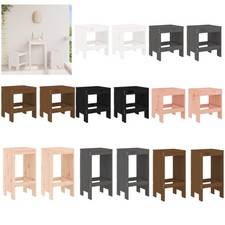 2 Stk. Gartenhocker Massivholz