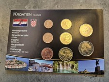 Erstausgabe Kursmünzen Euro Kroatien 2023 Originalverpackt