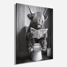 Wandbild HOCHLANDRIND AUF WC