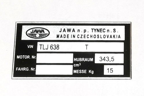 Rahmenplakette typenschild - rahmenplakette,