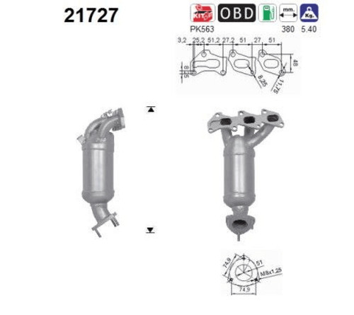 Katalysator für opel agila - für,
