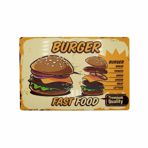 Blechschild burger - blechschild, "burger"