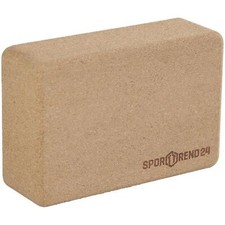 Sporttrend 24® Yoga Block Kork 23x15x7,5cm | Yogaklotz Yogablock Yogablöcke Cork