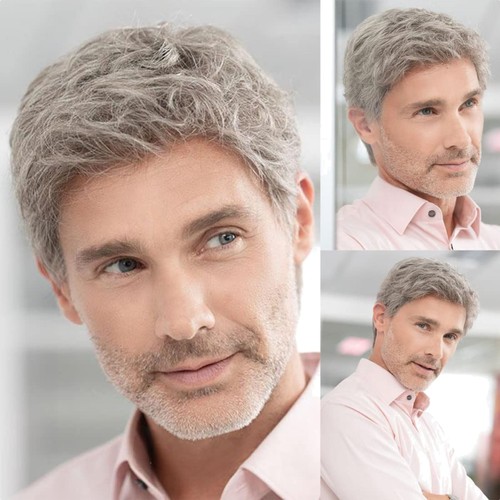 Herren kurze graue perücke - kurze,