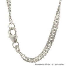 Singapurkette 925 Silberkette Halskette Kette Auswahl Collier Sterlingsilber