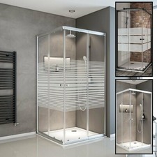 Schulte Duschkabine Eckeinstieg 75-90 cm Dusche anpassbar Schiebetür ESG Glas