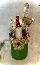 Winter Weihnacht Deko Wichtel auf Dose LED Beleuchtet Upcycling Hygge