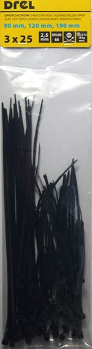 Kabelbinder schwarz kunststoff - kabelbinder,