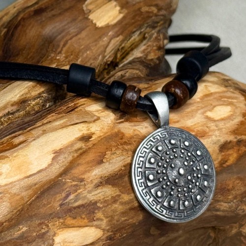 Leather necklace viking - leather,