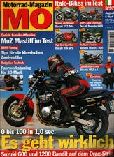Zeitschrift MO Motorrad #8 von 1997 Suzuki 600 Bandit MuZ Mastiff Italo Bikes