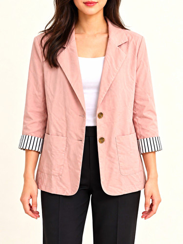 Damen blazer rosa halblang - damen, 3/4