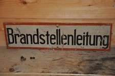 Altes Blechschild Brandstellenleitung,Feuerwehr,Pumpe,Löschfahrzeug,Brandschutz