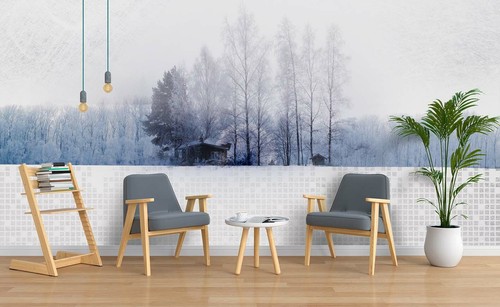 Schnee wald tapete - schnee,
