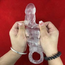 Realistische Penismanschetten Penisring Penisverlängerung Silikon Ball Stretcher