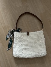 Gehäkelte Tasche Weiß Neu