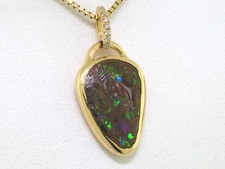 Opal Anhänger 750 Gelbgold