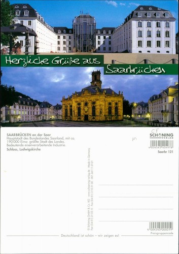 Ansichtskarte saarbrücken - ansichtskarte,